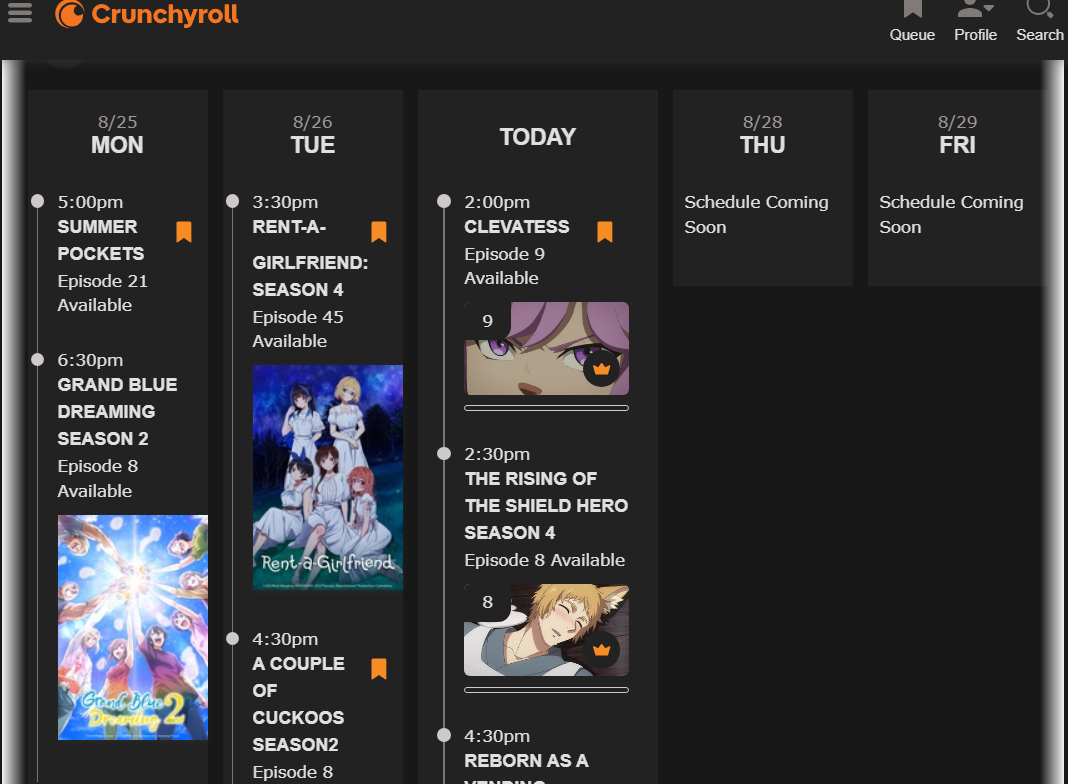 Crunchyroll extension screenshot
